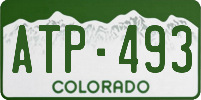 CO license plate ATP493