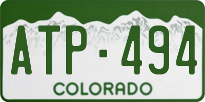 CO license plate ATP494