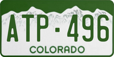 CO license plate ATP496