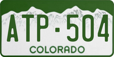 CO license plate ATP504