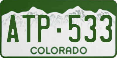 CO license plate ATP533