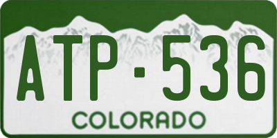 CO license plate ATP536