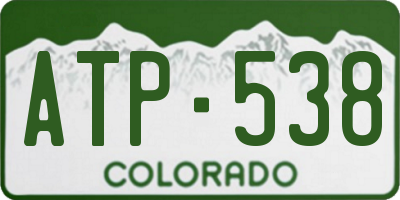 CO license plate ATP538
