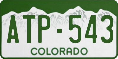 CO license plate ATP543