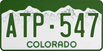 CO license plate ATP547