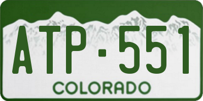CO license plate ATP551