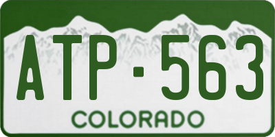 CO license plate ATP563
