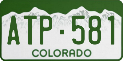 CO license plate ATP581