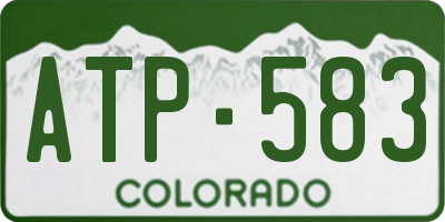 CO license plate ATP583