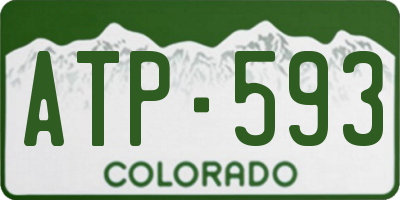 CO license plate ATP593