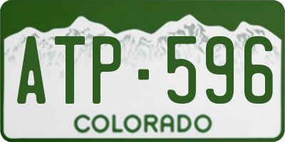 CO license plate ATP596