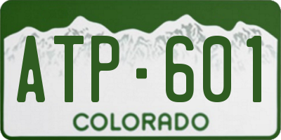 CO license plate ATP601