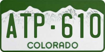 CO license plate ATP610