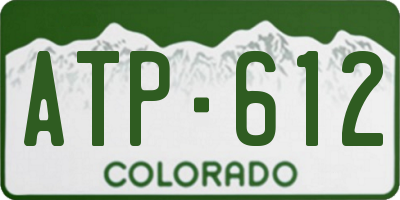 CO license plate ATP612