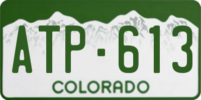 CO license plate ATP613
