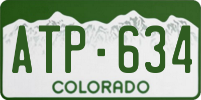 CO license plate ATP634