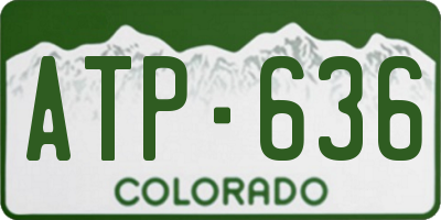 CO license plate ATP636