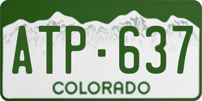 CO license plate ATP637
