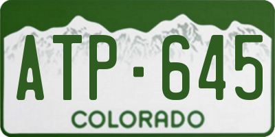 CO license plate ATP645