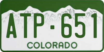 CO license plate ATP651