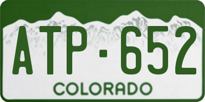 CO license plate ATP652