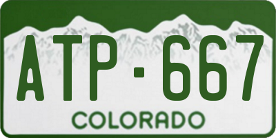 CO license plate ATP667