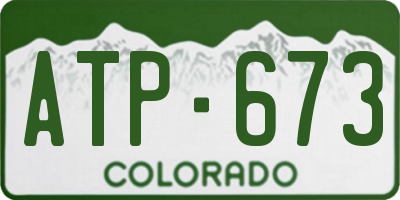 CO license plate ATP673