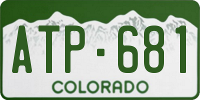 CO license plate ATP681