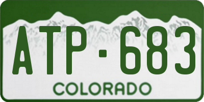 CO license plate ATP683