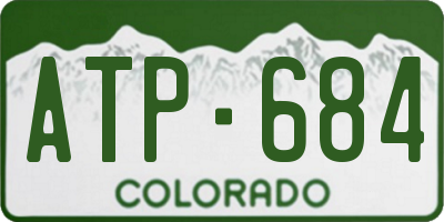 CO license plate ATP684
