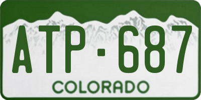 CO license plate ATP687