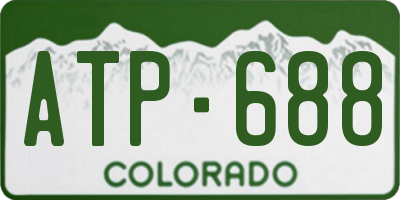 CO license plate ATP688