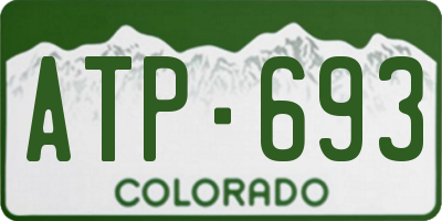 CO license plate ATP693