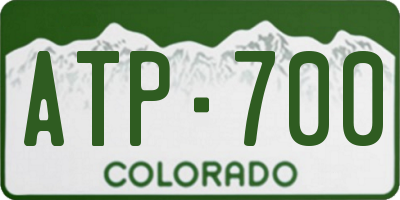 CO license plate ATP700