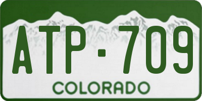 CO license plate ATP709
