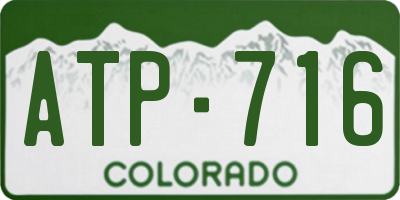 CO license plate ATP716