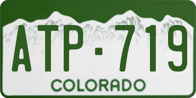 CO license plate ATP719