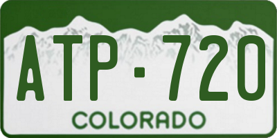 CO license plate ATP720