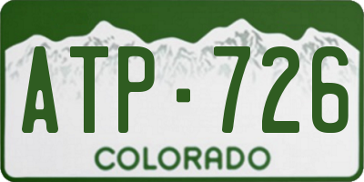 CO license plate ATP726