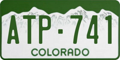 CO license plate ATP741