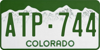 CO license plate ATP744
