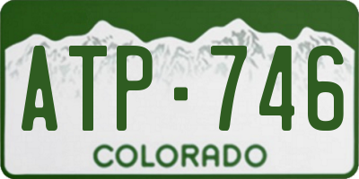 CO license plate ATP746