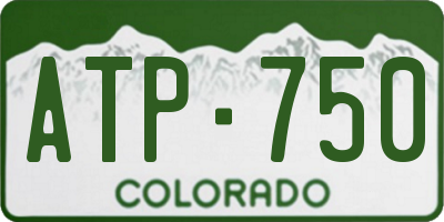 CO license plate ATP750