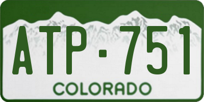 CO license plate ATP751