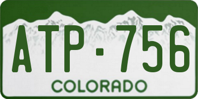 CO license plate ATP756