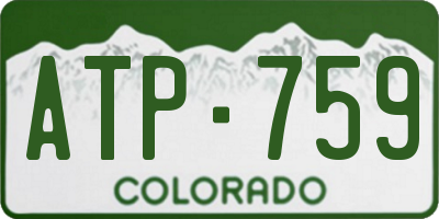 CO license plate ATP759