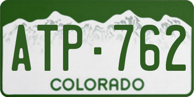 CO license plate ATP762