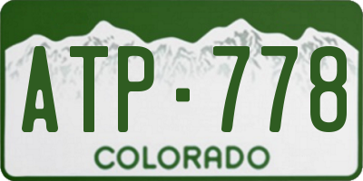 CO license plate ATP778