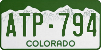 CO license plate ATP794