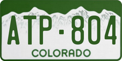 CO license plate ATP804